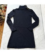 Tory Burch Brodie Tunic Sweater Dress Navy Blue Turtleneck Long Sleeve -... - $2,079.11 MXN
