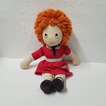 12&quot; Applause Annie Rag Doll Vintage 1982 Toy Little Orphan Annie Red Dress - £9.59 GBP