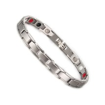 Women Bracelet Energy Wrist Band Magnetic Stainless Steel Magnetic Bracelet Heal - £24.34 GBP