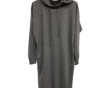 Everyday Basic Hoodie Dress Womens Size 4 Knit Gray Comfy Athleisure Lei... - £10.84 GBP