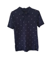 H&amp;M Men&#39;s Navy Blue Palm Print Polo - £7.72 GBP