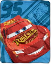 40&quot; X 50&quot; Lightning Mcqueen Fleece Throw Blanket From Cars. - £31.57 GBP