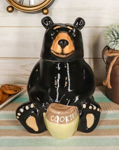 Ebros American Black Bear With &#39;Cookies&#39; Honey Pot Ceramic Cookie Jar 8.... - $43.78 CAD
