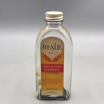 Vintage Blair Imitation Banana Flavor Glass Bottle Advertising Packaging... - $13.85