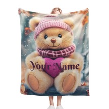Personalised Cute Teddy Bear Blanket for All Ages - Super Soft Throw, Gi... - $46.54 CAD+