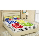 Rastogi Handicrafts Double Bedsheet Queen Size Tapestry Printed with 2 P... - $21.55