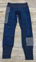 Lululemon Wunder Under Sz 6 Blue Sashiko Kanoko Twist Inkwell Patchwork Leggings - £19.75 GBP