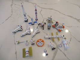 lot of space vehicles toys shuttle apollo lunar spacecraft astronaut satellite - £40.17 GBP