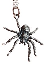 Spider Necklace Tarantula Pendant Arachnid 925 Sterling Silver 18&quot; Chain Boxed - £30.75 GBP