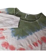 Active 18/20W Plus Tie Dye Sweatshirt Tunic Green Pink Oversized Cozy Co... - $41.94 CAD