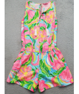 Lilly Pulitzer Romper Womens 2XS Multi Floral Cinch Waist Sleeveless Tie... - $63.86 CAD