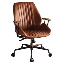 Hamilton Office Chair, Cocoa Top Grain Leather - $17,042.86 MXN