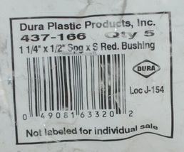 Dura Plastic Products 437 166 Spigot x Slip Reducer Bushing 1-1/4" X 1/2" image 4