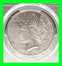 1925 Peace Silver Dollar $1 PCGS Graded MS64 Choice Brilliant UNC Cert #48459982 - £119.89 GBP