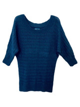 American Eagle Outfitters Womens L Navy Dolman 3/4 Sleeve Cable Knit Swe... - £11.72 GBP