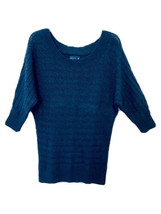 American Eagle Outfitters Womens L Navy Dolman 3/4 Sleeve Cable Knit Swe... - £11.92 GBP