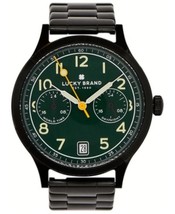 Lucky Brand Mens Jefferson Black Stainless Steel Bracelet Watch 38mm - Black - £46.07 GBP