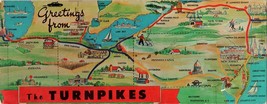 1962 Greetings from Eastern US Turnpikes Panorama Dexter Press Long Post... - $14.95