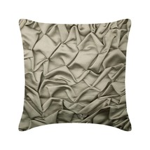 16x16 Textured Pintucks &amp; Knots Silver Grey Satin Pillow Covers, Silver Wave - £33.47 GBP+