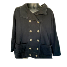 Torrid Peacoat Jacket Double Breasted Black Short Coat Womens Size 1 - £26.47 GBP