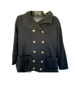 Torrid Peacoat Jacket Double Breasted Black Short Coat Womens Size 1 - £26.39 GBP