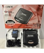 Vintage SONY DISCMAN D-141 with Box AC Adaptor *PARTS ONLY* Spins Says N... - $56.37 CAD