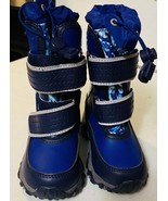 Lands&#39; End Snow Boots Toddler Size 6M Blue Hook and Loop Winter - $35.79 CAD