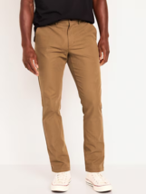 Old Navy Slim Ultimate Tech Built-In Flex Chino Pants Mens 30x36 Brown NEW - $29.57
