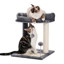 Indoor Small Cat Tree with Pad Fully Wrapped Scratching Posts (D0102H243KW.) - £57.45 GBP