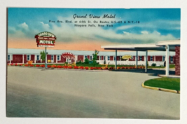 Grand View Motel Route 62 Niagara Falls New York ShiniColor Postcard c1950s - £3.08 GBP