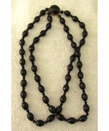 Antique Victorian West German 19&quot; Double Strand Mourning Necklace - $1,852.01 MXN