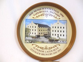 Naperville Illinois Sesquicentennial 1981 Serving Tray Stenger Brewery - £33.60 GBP