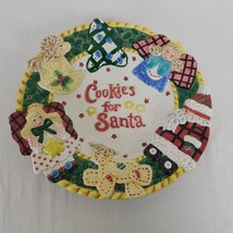 Fitz and Floyd Essentials Homespun Holidays Cookies for Santa Plate Angels Tree - £11.60 GBP
