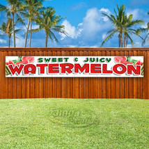 Sweet &amp; Juicy Watermelon Advertising Vinyl Banner Flag Sign Large Huge Xxl Sizes - £20.86 GBP+