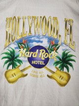 Hard Rock Hotel Hollywood FL T Shirt Size 2XL Cotton White - $24.68