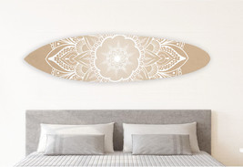 18&quot; X 1&quot; X 76&quot; Wood and Tan Tranquility Surfboard Wall Art - £519.90 GBP