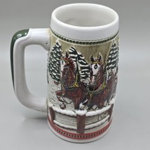 Limited Edition Budweiser Clydesdales Holiday Beer Stein Mug Anheuser Bu... - $13.47