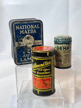 Vtg National Mazda Auto Lamps GEHA Fish Food &amp; Zenith Tibet Almond Stick... - $29.65