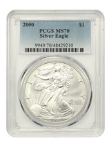 2000 $1 Silver Eagle PCGS MS70 - £2,849.50 GBP