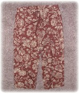Ralph Lauren Cropped Capri Pant Size 0 Brown Hawaiian Print New Without ... - £7.46 GBP