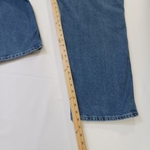 Lee Men's Size 50×32 Fits (48×30)  Blue Straight Leg Loose Fit Cargo Denim Jeans image 7