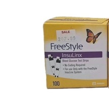 100 FreeStyle InsuLinx Blood Glucose Test Strips Ex. 1/2026  - $79.19