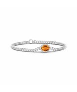 ANGARA Oval Citrine Bracelet with Octagonal Halo for Women in 14K Solid ... - £2,641.32 GBP