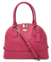 Coach Crossgrain Leather Cora Domed Satchel Pink Ruby - NWT - $375 MSRP! - £79.45 GBP