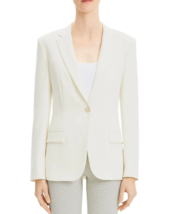 THEORY Womens Blazer Staple Classic Crepe Solid White Size US 4 I1109102 - £101.14 GBP
