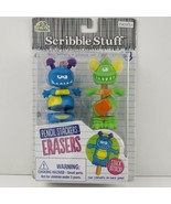 Scribble Stuff Pencil Stackers Erasers Swamp Monsters Green &amp; Blue Stack... - £5.58 GBP