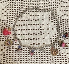 Youth Disney Clip On Charms Silver Tone Necklace - $299.91 MXN