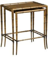 Nest of Tables Woodbridge Linwood Faux Bamboo Turned Top Rectangular Brown - $1,699.00