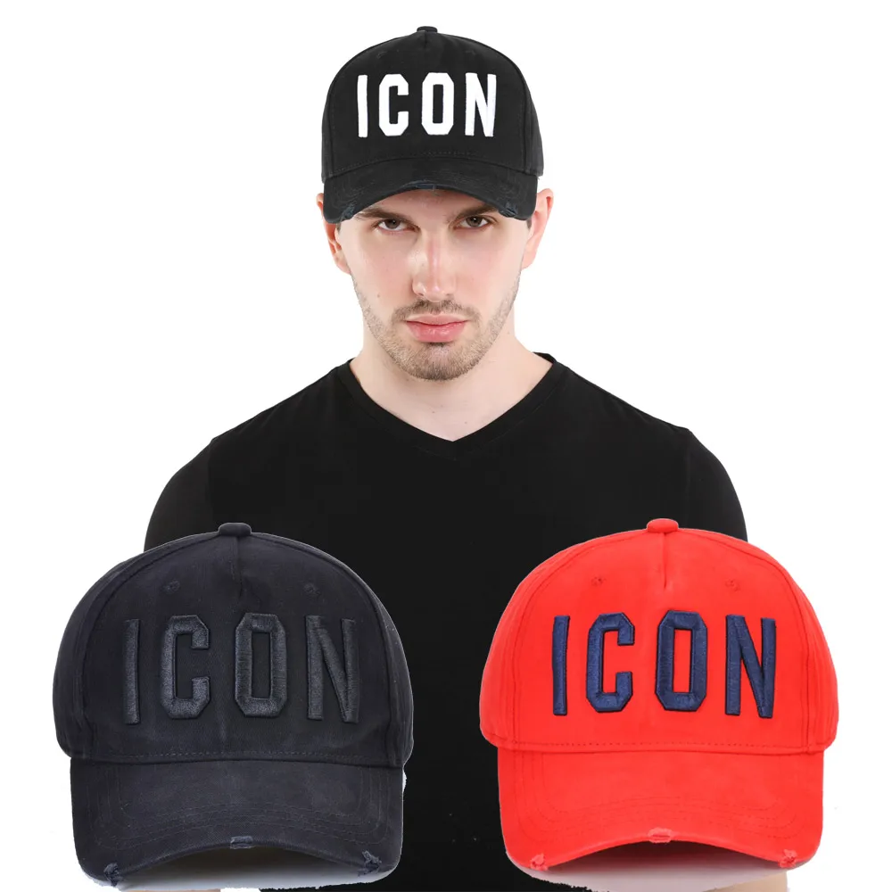 100% Cotton Baseball Caps ICON Letters High Quality Cap Men Women Customer - £16.78 GBP