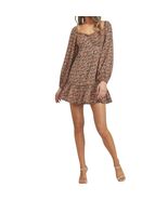 Lush Jillian Floral Boho Babydoll Dress Size M Black Red Tie Back Autumn... - €12,96 EUR